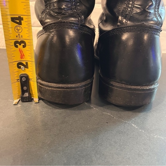 Vintage men’s 9.5 black leather combat boots main image 9